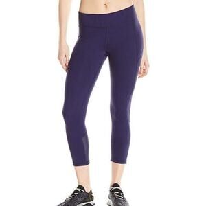NWT Under Armour Women's Mirror Color Block Crop Navy Tonal XS $65